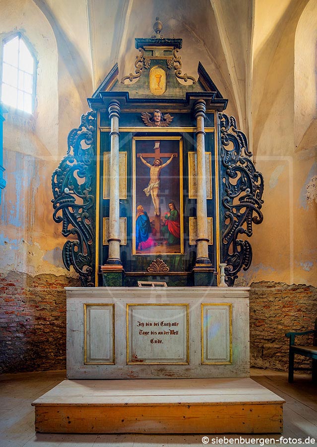 bussd boz muehlbach sebes kirche altar innenansicht chorraum evangelische