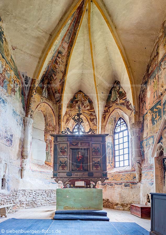 durles darlos evangelische kirche chorraum altar fresken