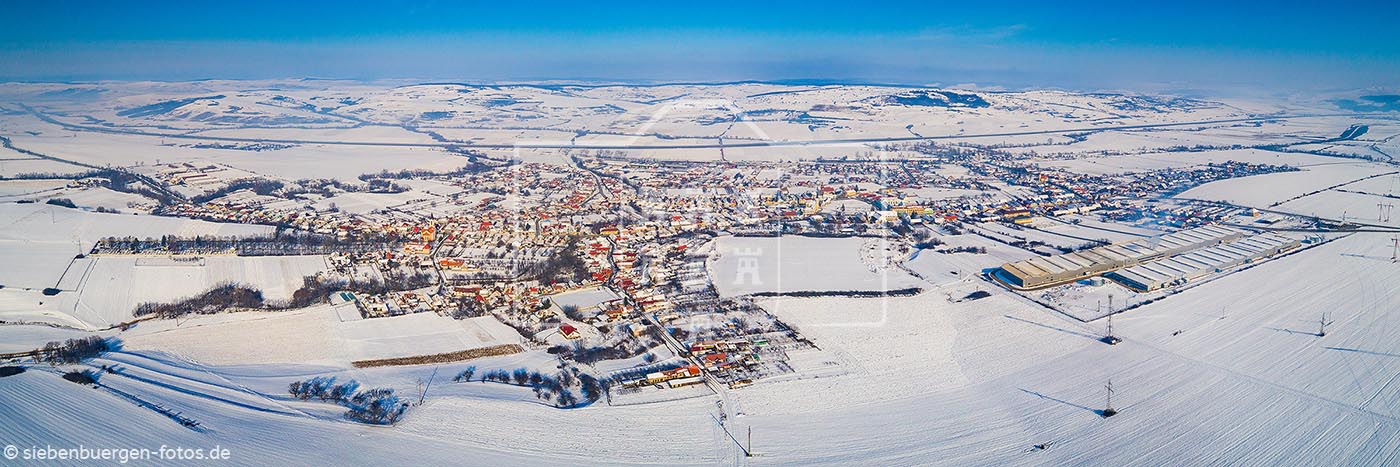 reussmarkt miercurea sibiului panorama landschaft winter